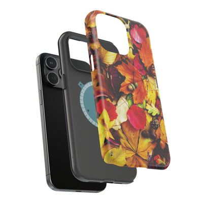 Aesthetic Tough Magsafe Fall Leaves Foliage Phone Case - For iPhone 17 Pro Max iPhone 16 Pro iPhone 15 Iphone 14 Plus 13 Pro 12 11 10 - Studio40ParkLane