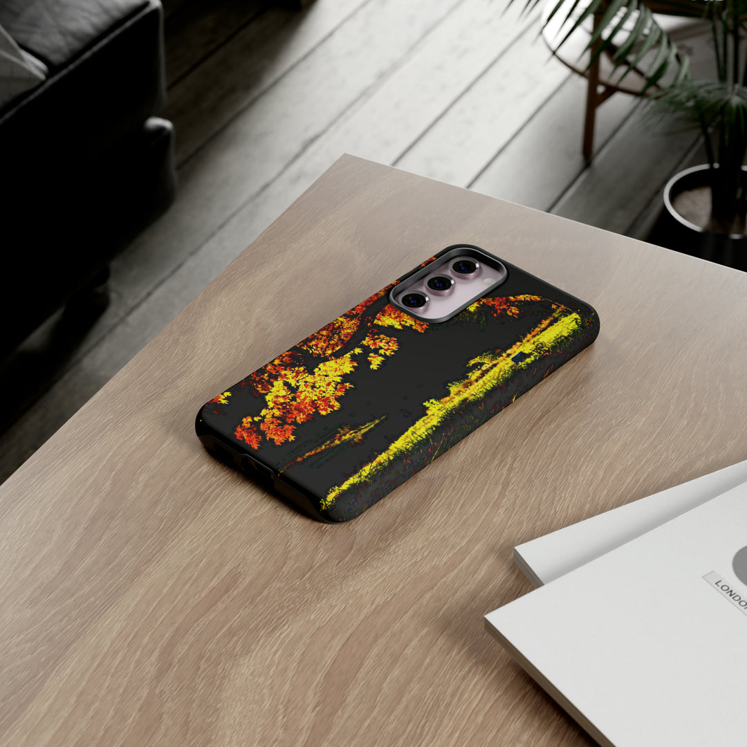 Cute Samsung Phone Case | Aesthetic Samsung Phone Case | Fall Leaves North Bridge | Galaxy S23, S22, S21, S20 | Luxury Double Layer | Cool - Studio40ParkLane