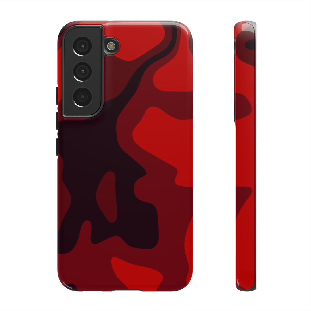Cute Phone Case | Cool Camouflage Red Black Samsung Phone Case | Galaxy S23 Case, S22 Case, S21, S20 | 2 Layered Case - Studio40ParkLane