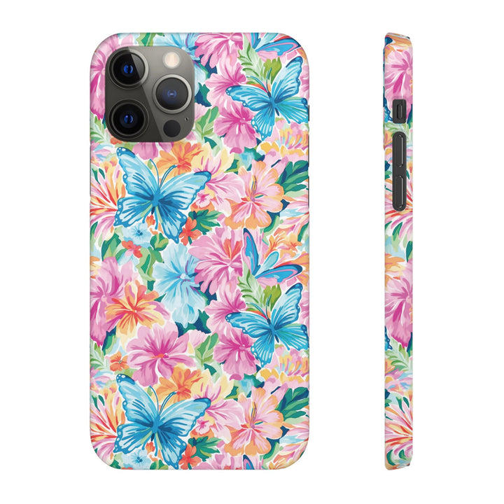 Sleek Snap Butterflies Flowers Cute Phone Case for iPhone 16 15 14 13 12 11 X Xs Max Xr Pro Plus Samsung Galaxy S24 S23 S22 S21 S20 Ultra