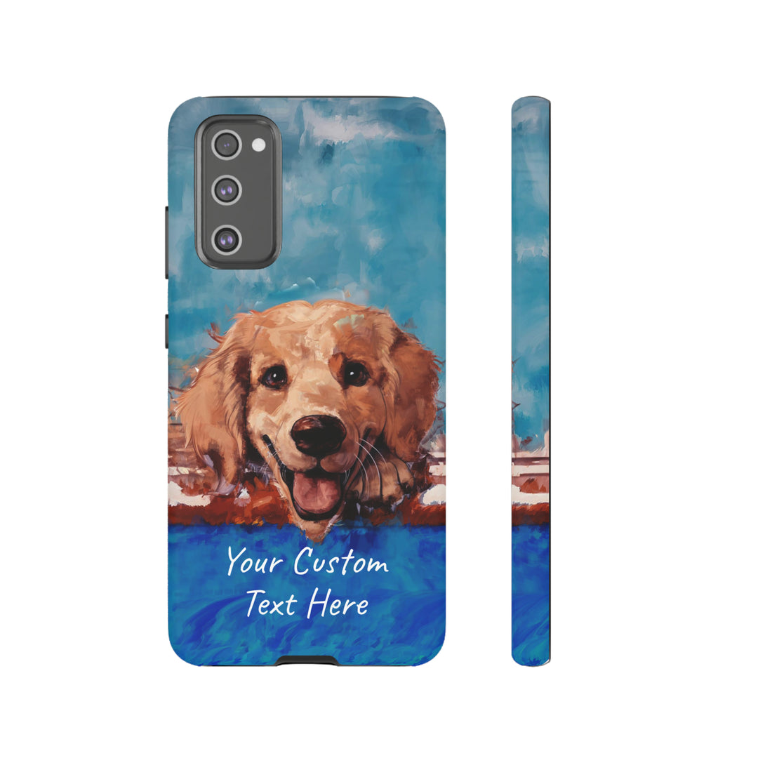 Personalize this Cute Samsung Phone Case | Golden Retriever Dog Samsung Phone Case | Galaxy S23, S22, S21, S20 | Personalized Samsung Cases - Studio40ParkLane