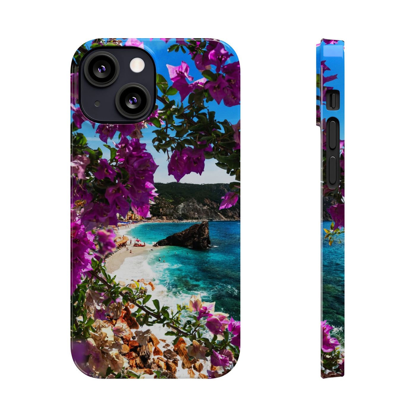 Bougainvillea Sea View Slim Cute Phone Cases for Iphone  | iPhone 15 Case | iPhone 15 Pro Max Case, Iphone 14, Iphone 14 Pro Max, Iphone 13