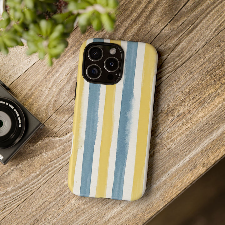 Tough Cute Yellow Stripes Phone Case, for IPhone 17 Pro Max | Iphone 17 Air, Iphone 16, IPhone 15, 14 13 12, Samsung Galaxy S26, S25, S24, S23 - Studio40ParkLane