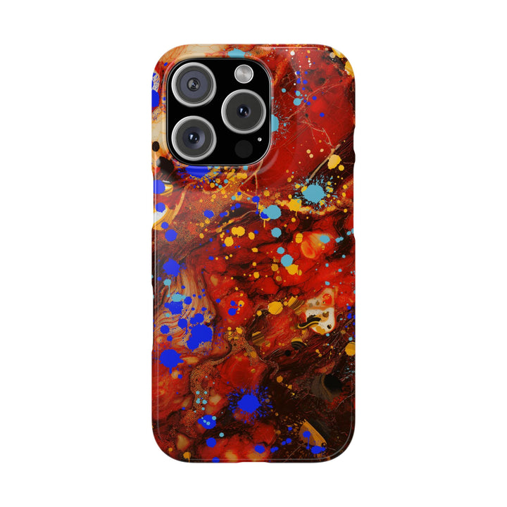 Slim Cute Phone Cases for Iphone - | iPhone 15 Case | iPhone 15 Pro Max Case, Iphone 14 Case, Iphone 14 Pro Max, Iphone 13, Fall Marble Paint Splash - Studio40ParkLane
