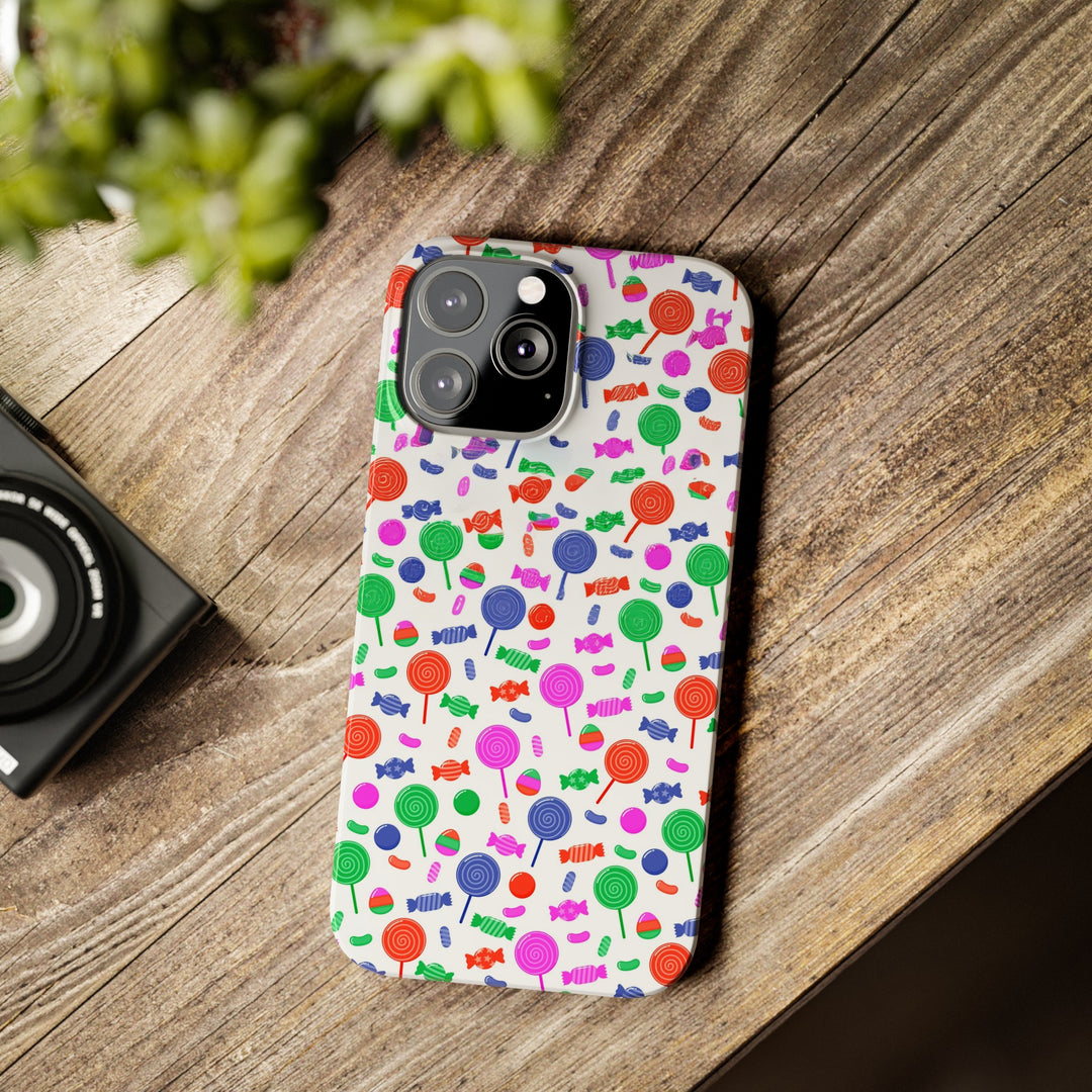 Slim Cute Phone Cases for Iphone - | iPhone 15 Case | iPhone 15 Pro Max Case, Iphone 14 Case, Iphone 14 Pro Max, Iphone 13, Summer Lollipops Red - Studio40ParkLane
