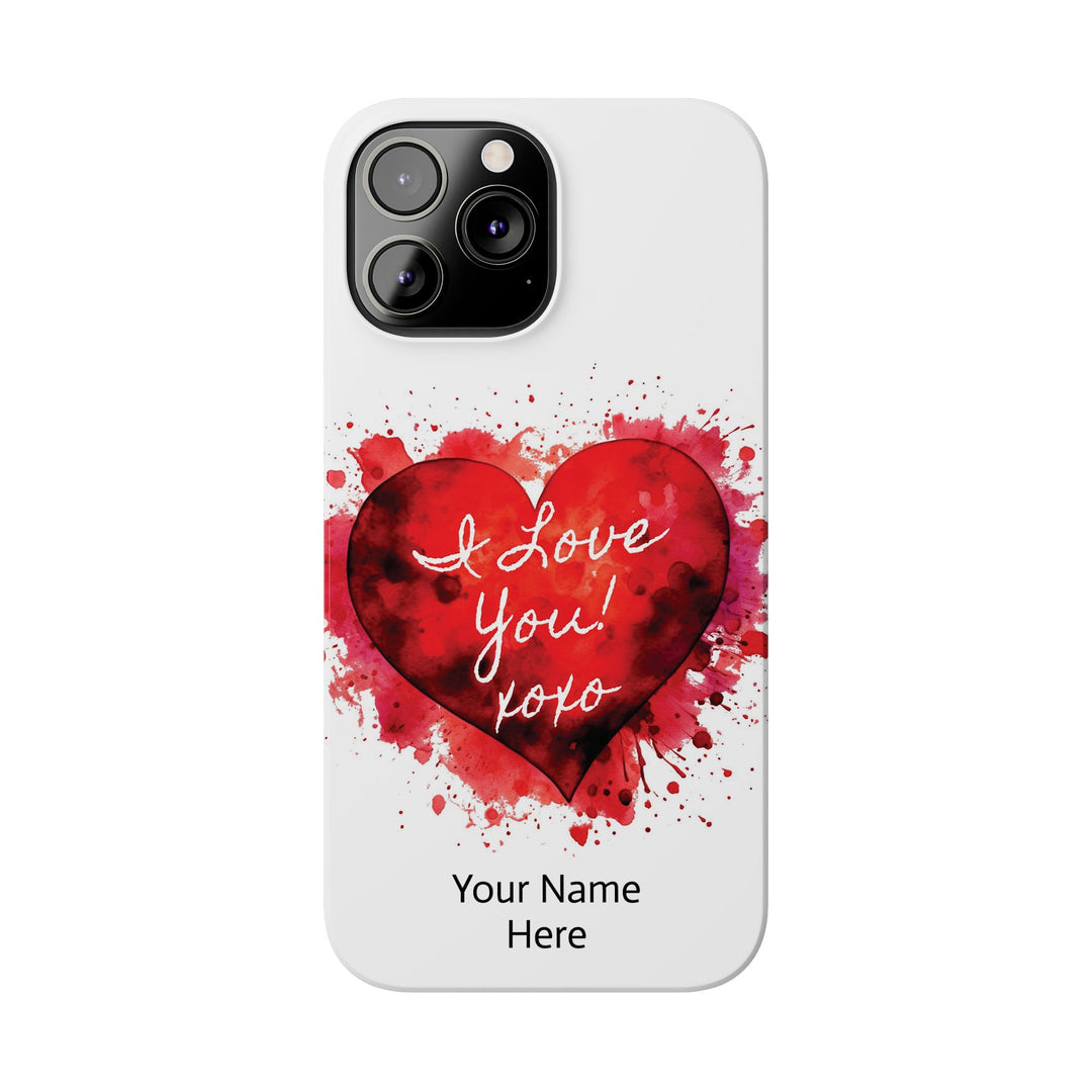 Slim Custom Personalized Valentine Love Gift for Her Cute Phone Cases for Iphone 16 Pro Max | iPhone 15 Case | iPhone 15 Pro Max Case, Iphone 14, 13, 12, 11, 10, 8, 7 - Studio40ParkLane