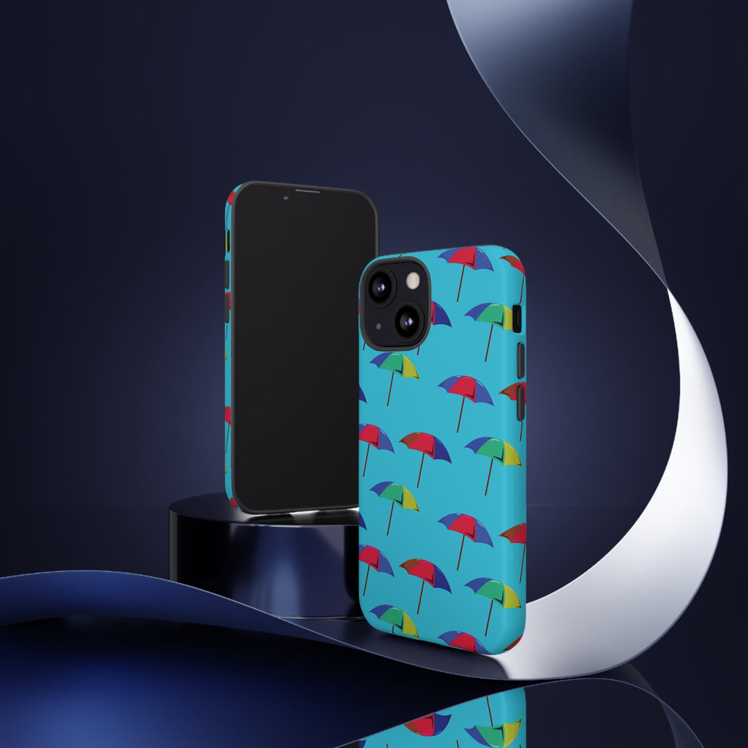 Cute IPhone Case | Colorful Beach Parasols Blue, iPhone 15 Case | iPhone 15 Pro Case, Iphone 14 Case, Iphone 14 Pro Max Case, Protective Iphone Case - Studio40ParkLane
