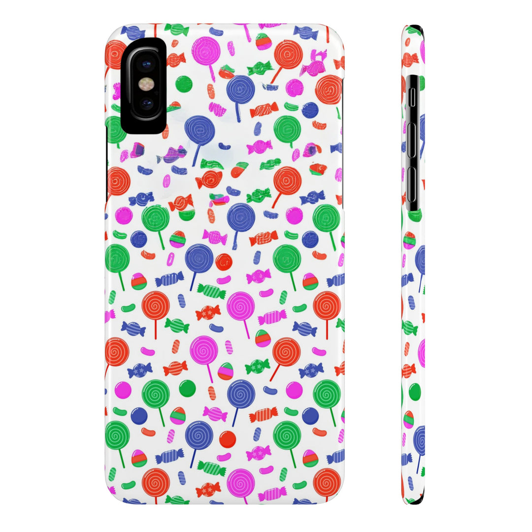 Slim Cute Phone Cases for Iphone - | iPhone 15 Case | iPhone 15 Pro Max Case, Iphone 14 Case, Iphone 14 Pro Max, Iphone 13, Summer Lollipops Red - Studio40ParkLane