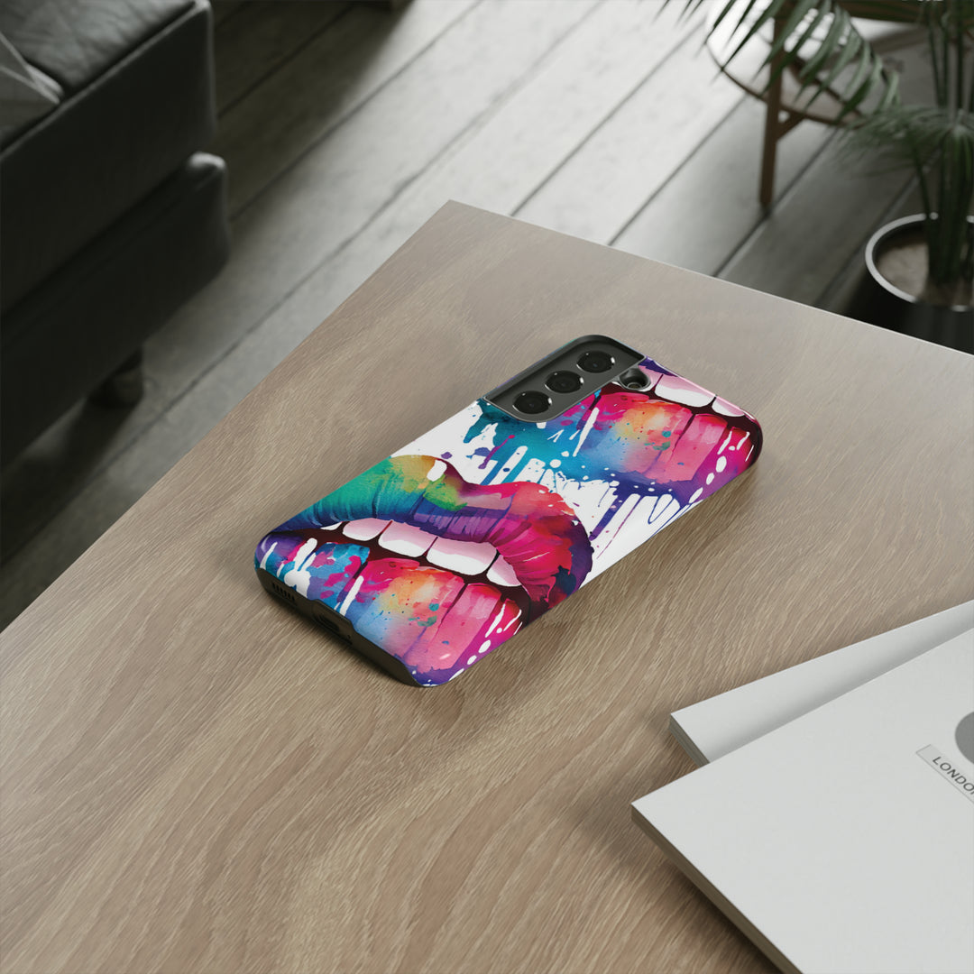 Cute Samsung Phone Case | Aesthetic Samsung Phone Case | Smile Lips Colorful | Galaxy S23, S22, S21, S20 | Luxury Double Layer | Cool - Studio40ParkLane