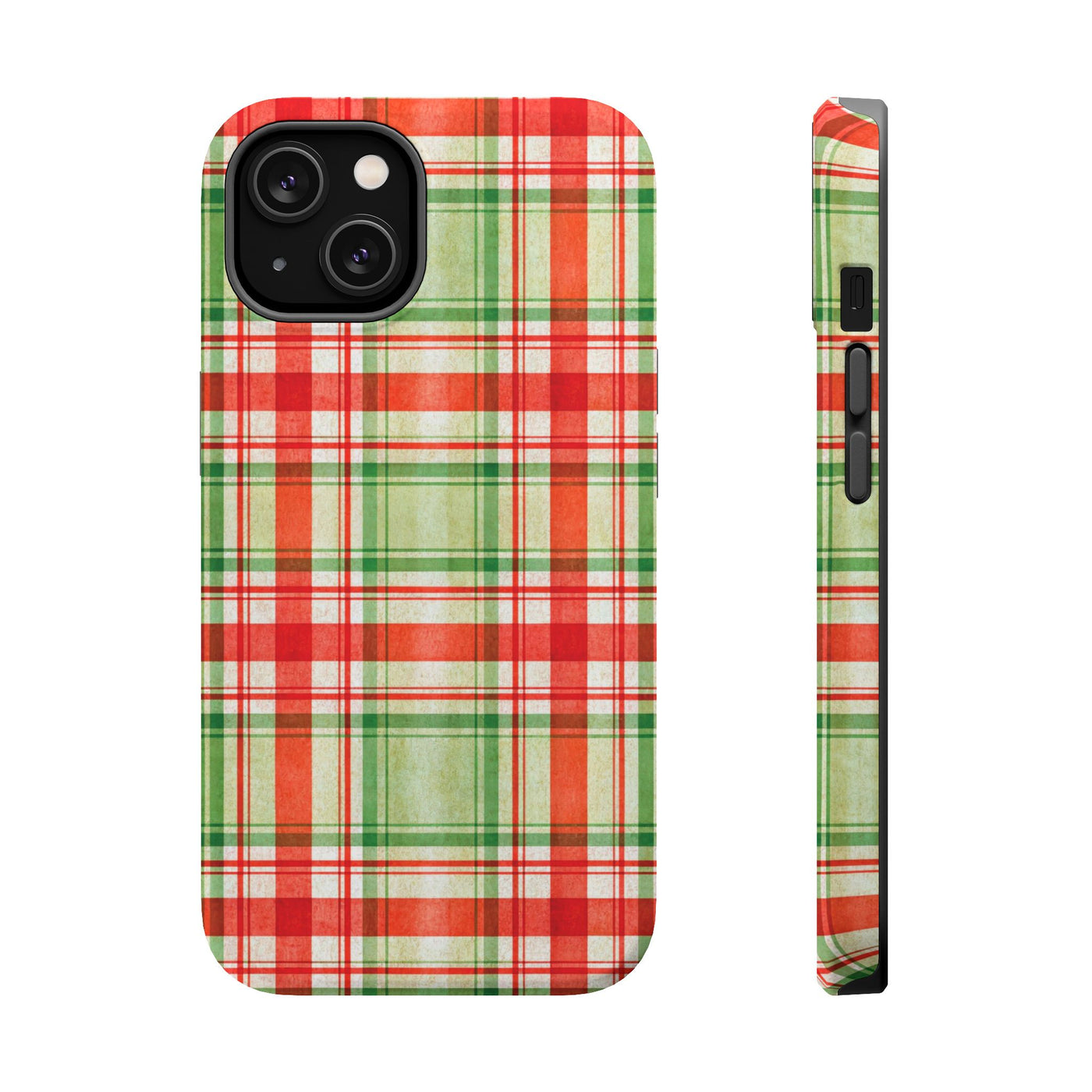 Aesthetic Tough Magsafe Red Green Checkered Phone Case - For iPhone 17 Pro Max iPhone 16 Pro iPhone 15 Iphone 14 Plus 13 Pro 12 11 10 - Studio40ParkLane