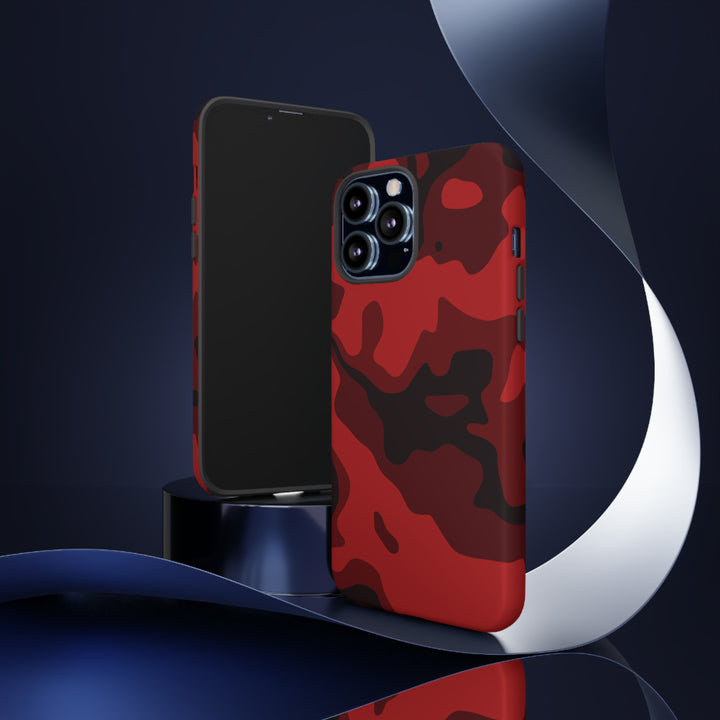 Cool Phone Case | Red Camouflage, For iPhone 15 Case | iPhone 15 Pro Case, Iphone 14 Case, Iphone 14 Pro Max Case, Protective Iphone Case - Studio40ParkLane