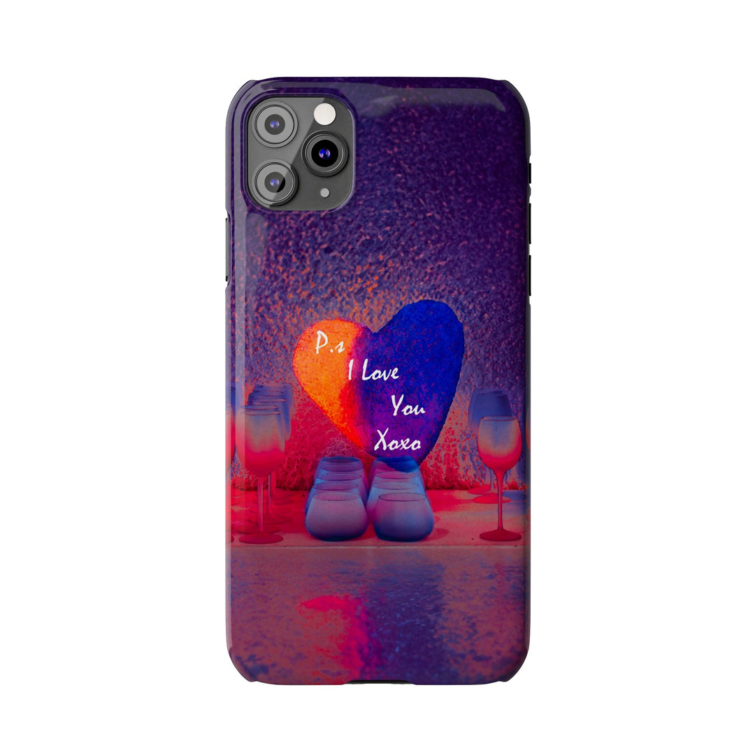 Slim Cute Phone Cases for Iphone - | iPhone 15 Case | iPhone 15 Pro Max Case, Iphone 14 Case, Iphone 14 Pro Max, Iphone 13, PS I Love You Heart - Studio40ParkLane
