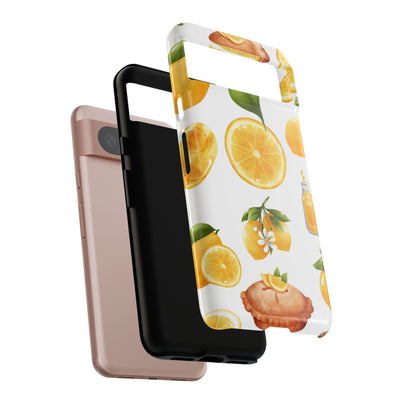 Impact Resistant, Lemon Fruit Pie, Cute Phone Cases for Samsung S24, S23, S22, S21, IPhone 15 pro Iphone 14 pro Iphone 13 IPhone 12 Iphone 11