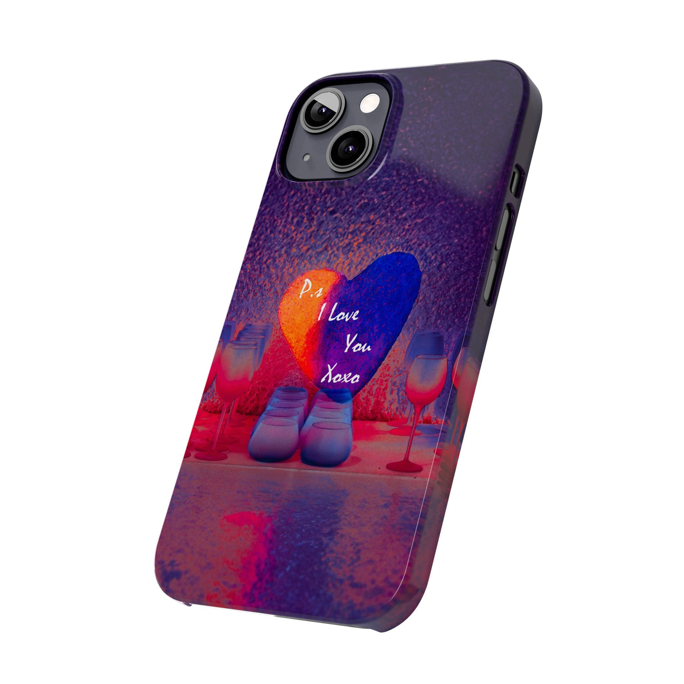 Slim Cute Phone Cases for Iphone - | iPhone 15 Case | iPhone 15 Pro Max Case, Iphone 14 Case, Iphone 14 Pro Max, Iphone 13, PS I Love You Heart