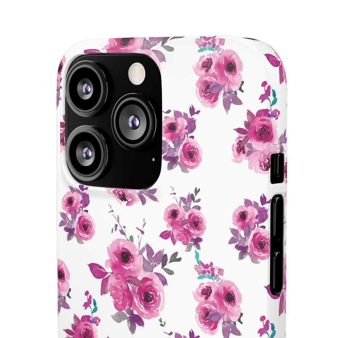 Sleek Snap Flowers Gift for Her Cute Phone Case for iPhone 16 15 14 13 12 11 X Xs Max Xr Pro Plus Samsung Galaxy S24 S23 S22 S21 S20 Ultra