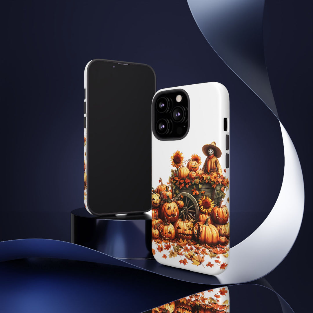 Impact Resistant, Fall Leaves Scarecrow, Cute Phone Cases for Samsung S24, S23, S22, S21, IPhone 15 pro Iphone 14 pro Iphone 13 IPhone 12 Iphone 11 - Studio40ParkLane