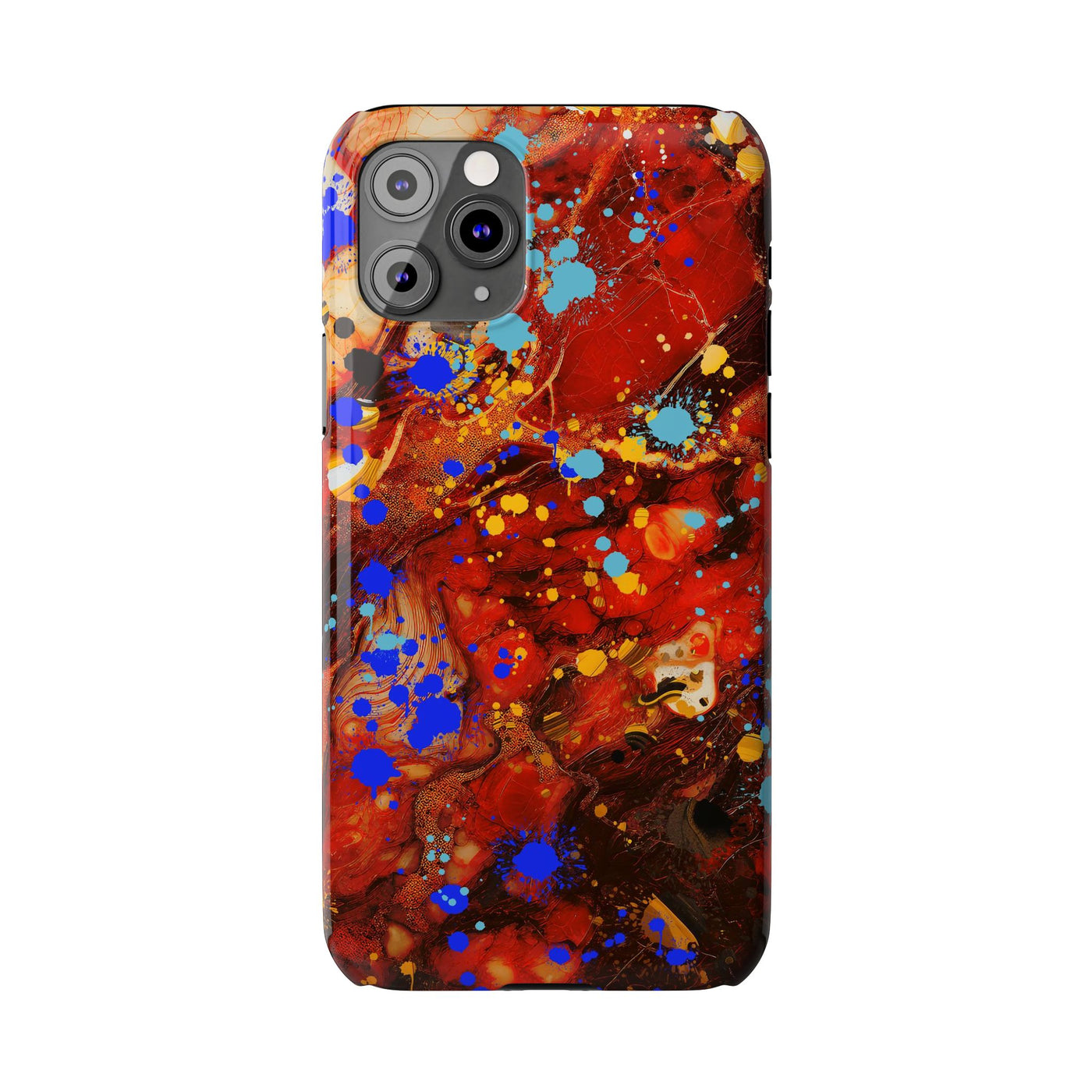 Slim Cute iPhone Cases - | iPhone 15 Case | iPhone 15 Pro Max Case, Iphone 14 Case, Iphone 14 Pro Max, Iphone 13, Fall Marble Paint Splash