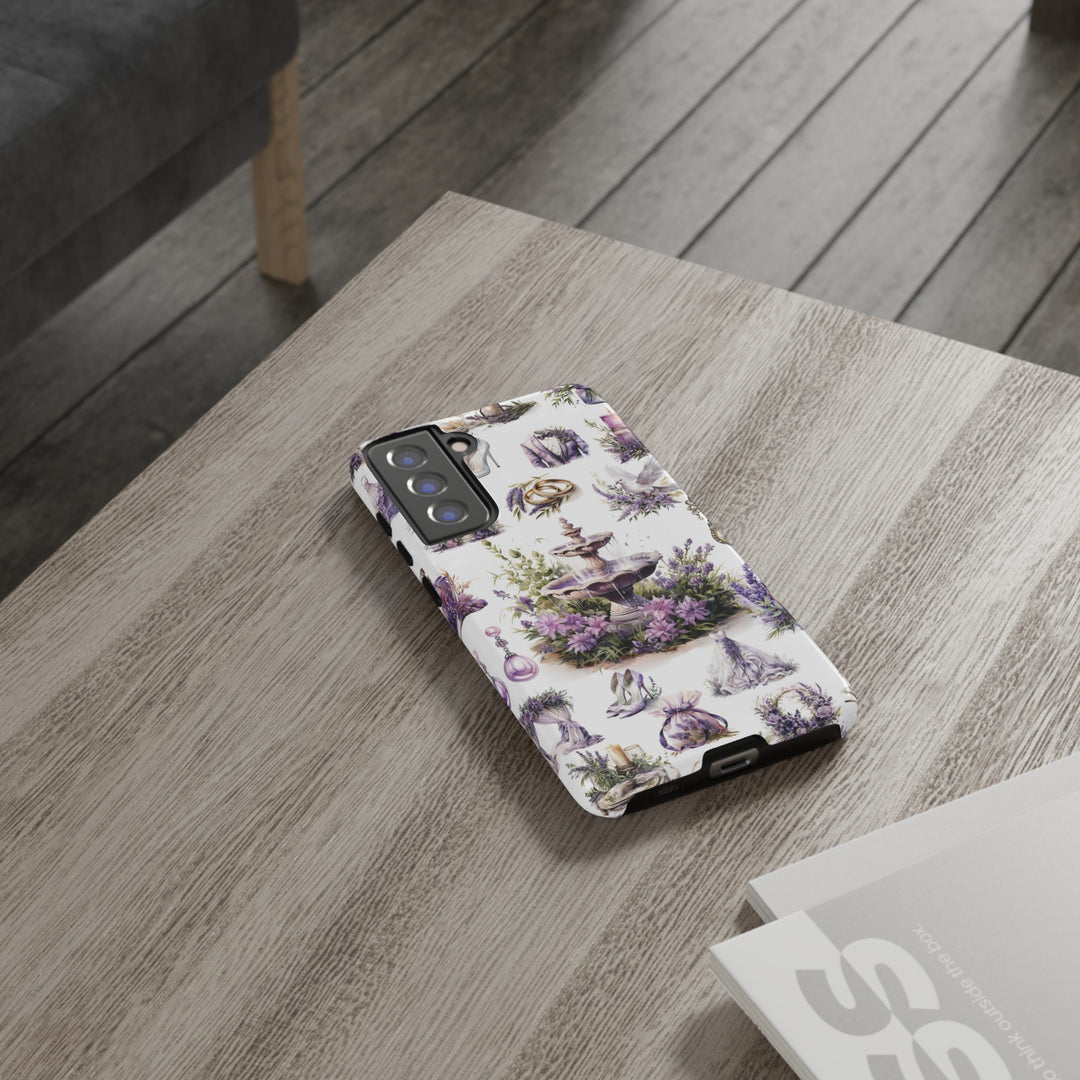 Impact Resistant, Lavender Wedding, Cute Phone Cases for Samsung S24, S23, S22, S21, IPhone 15 pro Iphone 14 pro Iphone 13 IPhone 12 Iphone 11 - Studio40ParkLane