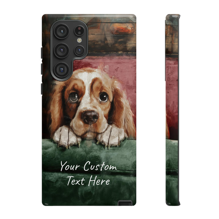 Personalize this Cute Samsung Phone Case | Cocker Spaniel Dog Samsung Phone Case | Galaxy S23, S22, S21, S20 | Customized Samsung Case - Studio40ParkLane