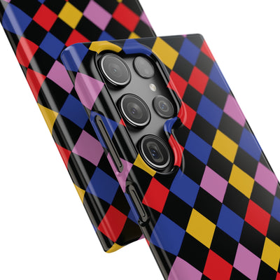 Colorful Checkerboard Cute Phone Case - Sleek Snap - for iPhone 16 15 14 13 12 11 Max Pro Plus Samsung Galaxy S24 S23 S22 S21 S20 Plus Ultra - Studio40ParkLane