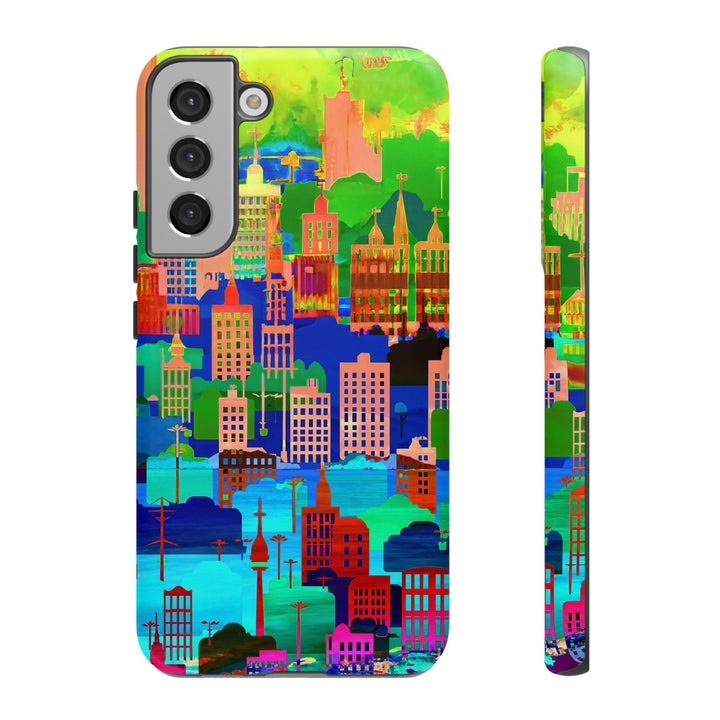 Cute Samsung Case | Cool Iphone Case | Summer City Skyline, Samsung S24, S23, S22, S21, IPhone 15 Case | Iphone 14 Case, Iphone 13 Case - Studio40ParkLane