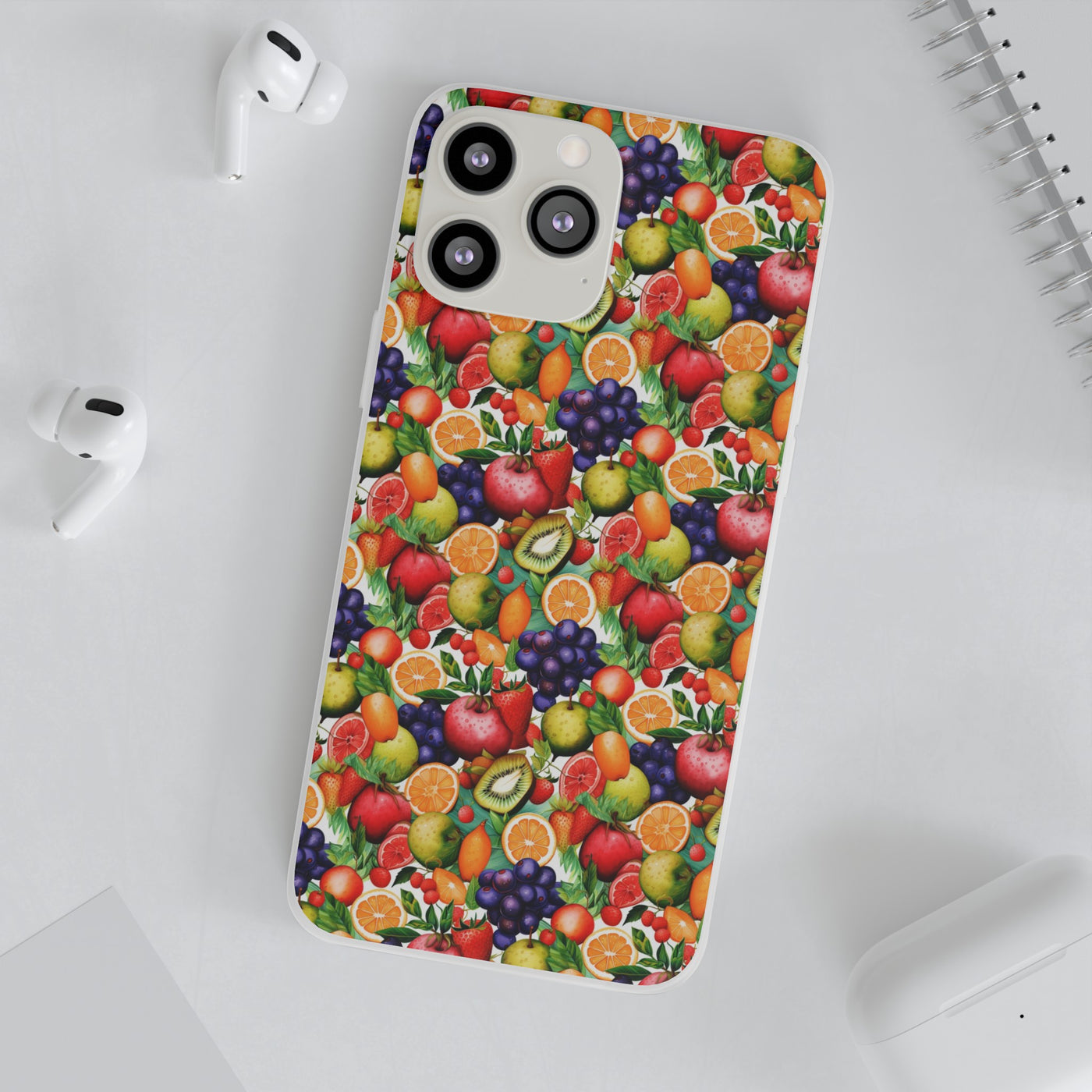 Cute Flexi Phone Cases, Summer Fruit Mix, Compatible with Samsung Galaxy S23, Samsung S22, Samsung S21, Samsung S20, Galaxy S20 Ultra