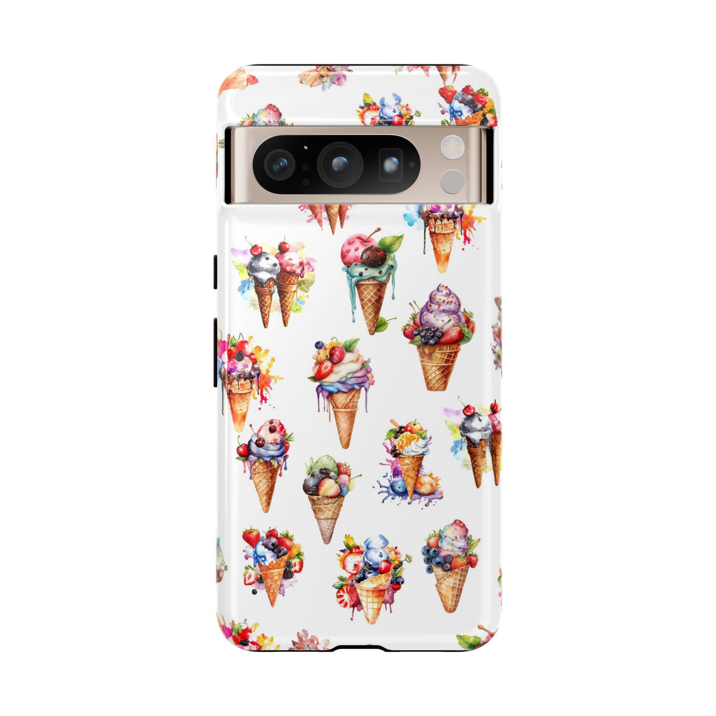 Impact Resistant, Summer Icecream, Cute Phone Cases for Samsung S24, S23, S22, S21, IPhone 15 pro, Iphone 14 pro, Iphone 13 IPhone 12, Iphone 11