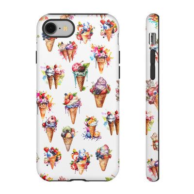 Impact Resistant, Summer Icecream, Cute Phone Cases for Samsung S24, S23, S22, S21, IPhone 15 pro, Iphone 14 pro, Iphone 13 IPhone 12, Iphone 11