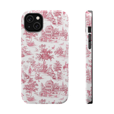 French Pink Toile Magsafe Cute Phone Case for Iphone Gift for Her,  | iPhone 15 Case | iPhone 15 Pro Max Case, Iphone 14, Iphone 14 Pro Max, Iphone 13, Iphone 16