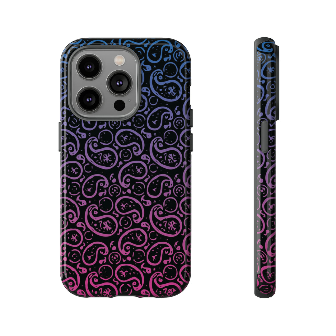 Cute IPhone Case | iPhone 15 Case | iPhone 15 Pro Max Case, Iphone 14 Case, Iphone 14 Pro Max Case IPhone Case for Art Lovers, Paisley Blue Pink - Studio40ParkLane