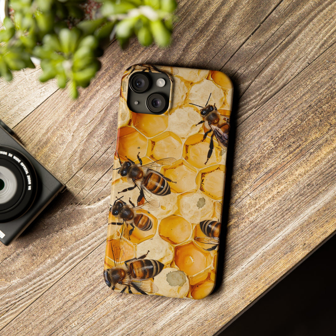 Slim Cute Phone Cases for Iphone - | iPhone 15 Case | iPhone 15 Pro Max Case, Iphone 14 Case, Iphone 14 Pro Max, Iphone 13, Summer Honey Bees - Studio40ParkLane