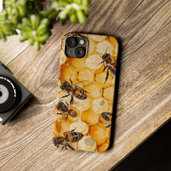 Slim Cute Phone Cases for Iphone - | iPhone 15 Case | iPhone 15 Pro Max Case, Iphone 14 Case, Iphone 14 Pro Max, Iphone 13, Summer Honey Bees - Studio40ParkLane