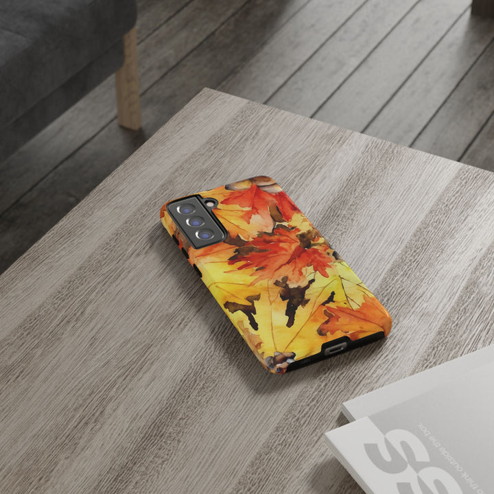 Impact Resistant, Fall Leaves, Cute Phone Cases for Samsung S24, S23, S22, S21, IPhone 15 pro Iphone 14 pro Iphone 13 IPhone 12 Iphone 11 - Studio40ParkLane