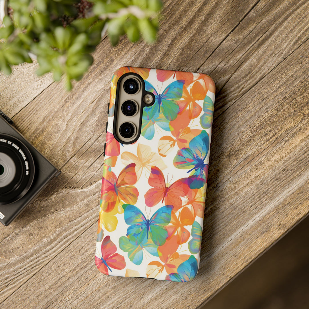 Cute Samsung Case | Cool Iphone Case | Summer Bright Butterflies, Samsung S24, S23, S22, S21, IPhone 15 Case | Iphone 14 Case, Iphone 13 Case - Studio40ParkLane