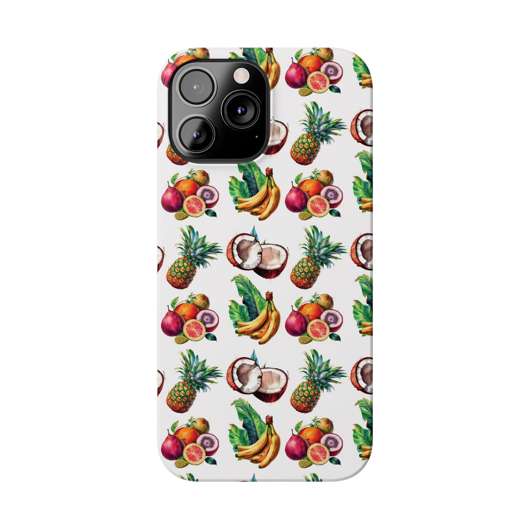 Slim Cute Phone Cases for Iphone - | iPhone 15 Case | iPhone 15 Pro Max Case, Iphone 14 Case, Iphone 14 Pro Max, Iphone 13, Tropical Summer Fruit - Studio40ParkLane