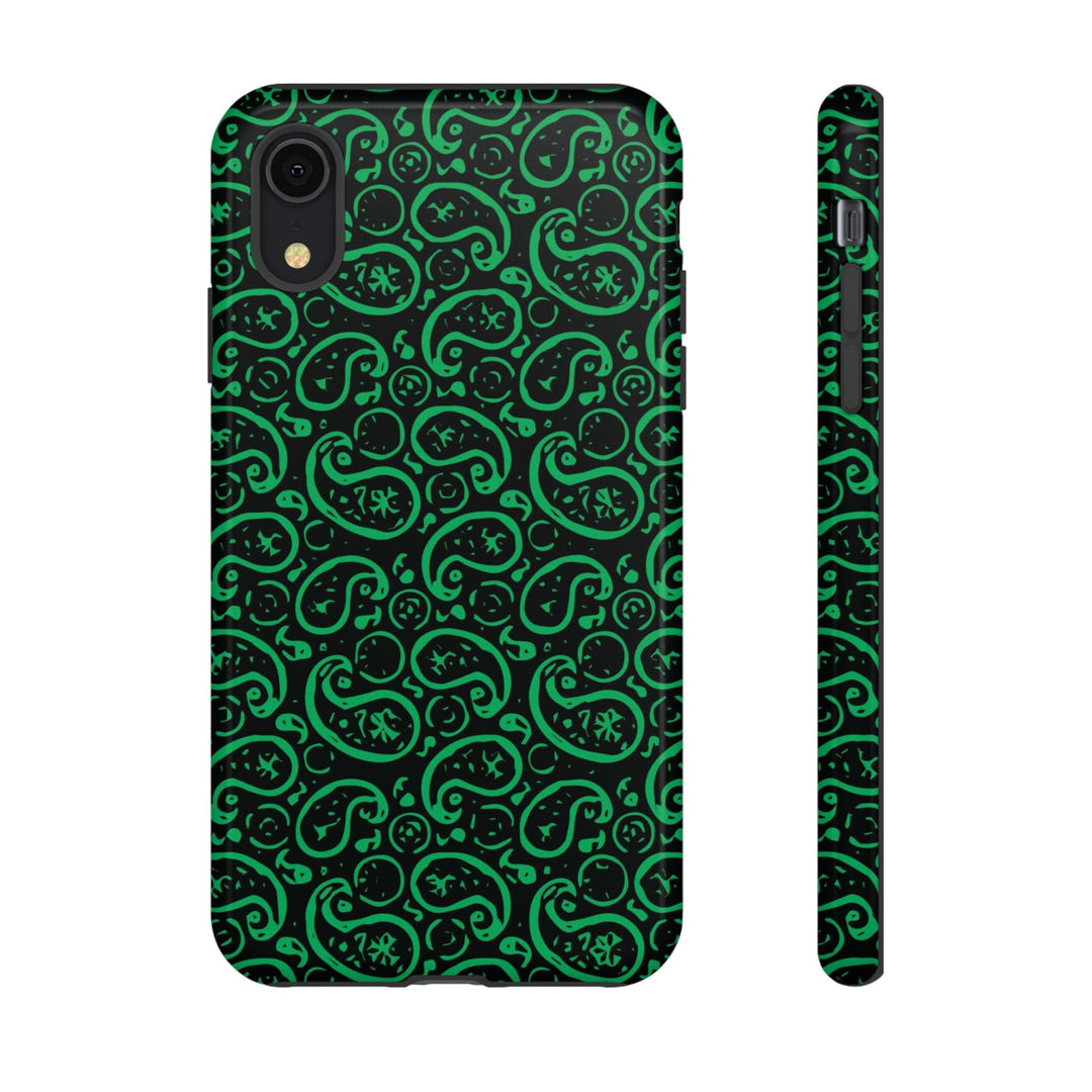 Cute IPhone Case | iPhone 15 Case | iPhone 15 Pro Max Case, Iphone 14 Case, Iphone 14 Pro Max Case IPhone Case for Art Lovers, Paisley Green - Studio40ParkLane