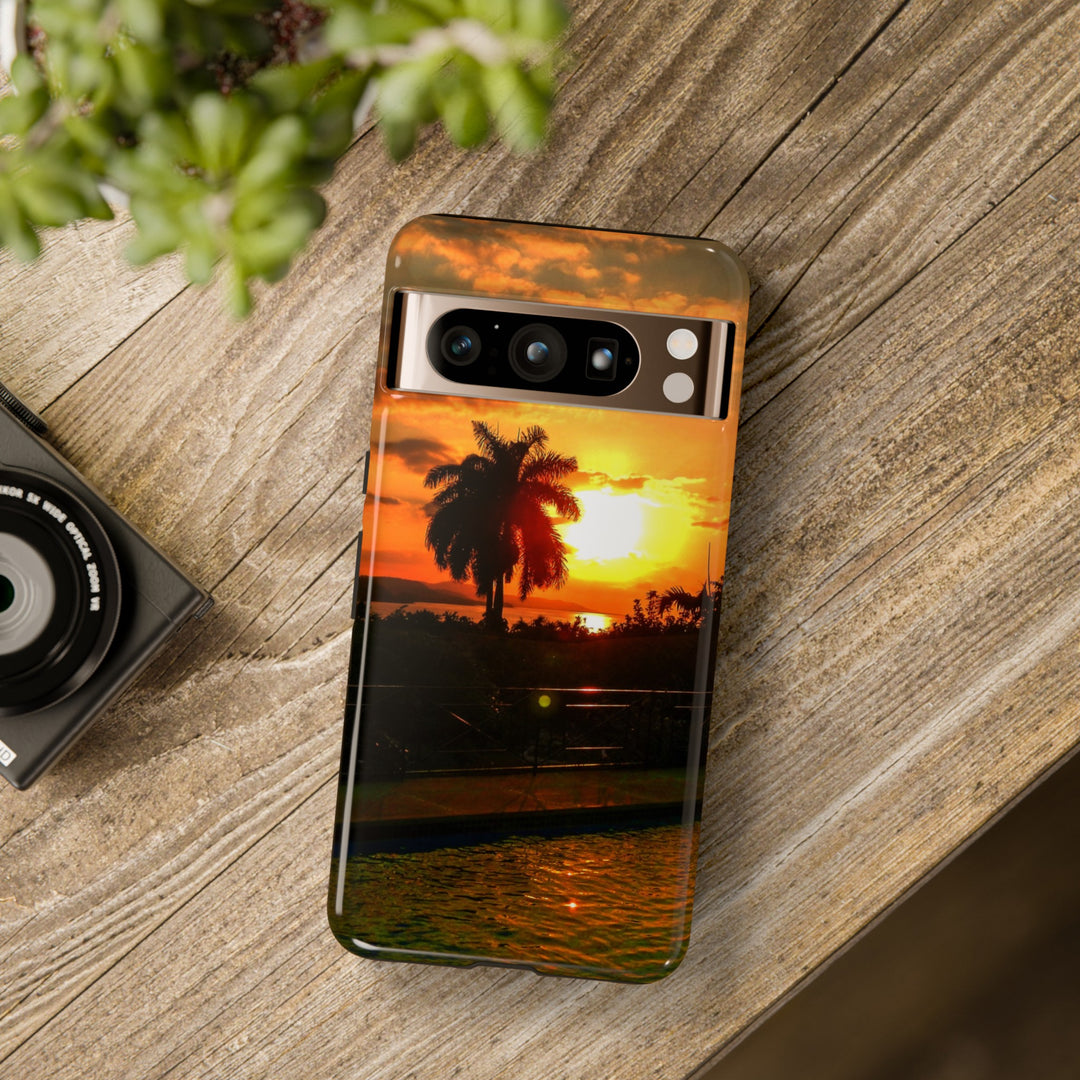 Cute Samsung Case | Cool Iphone Case | Summer Jamaica Pool Sunset, Samsung S24, S23, S22, S21, IPhone 15 Case | Iphone 14 Case, Iphone 13 Case - Studio40ParkLane