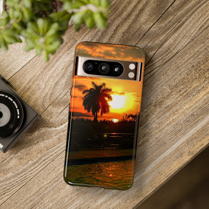Cute Samsung Case | Cool Iphone Case | Summer Jamaica Pool Sunset, Samsung S24, S23, S22, S21, IPhone 15 Case | Iphone 14 Case, Iphone 13 Case - Studio40ParkLane