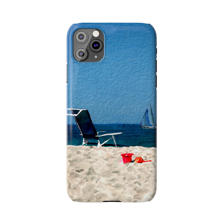 Slim Cute Phone Cases for Iphone - | iPhone 15 Case | iPhone 15 Pro Max Case, Iphone 14 Case, Iphone 14 Pro Max, Iphone 13, Summer Beach Chair Watercolor - Studio40ParkLane