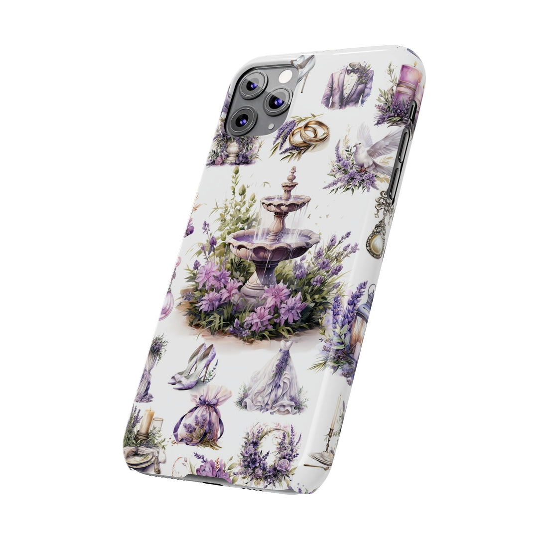 Slim Cute Phone Cases for Iphone | iPhone 15 Case | iPhone 15 Pro Max Case, Iphone 14, Iphone 14 Pro Max, Iphone 13, Lavender Wedding Theme - Studio40ParkLane