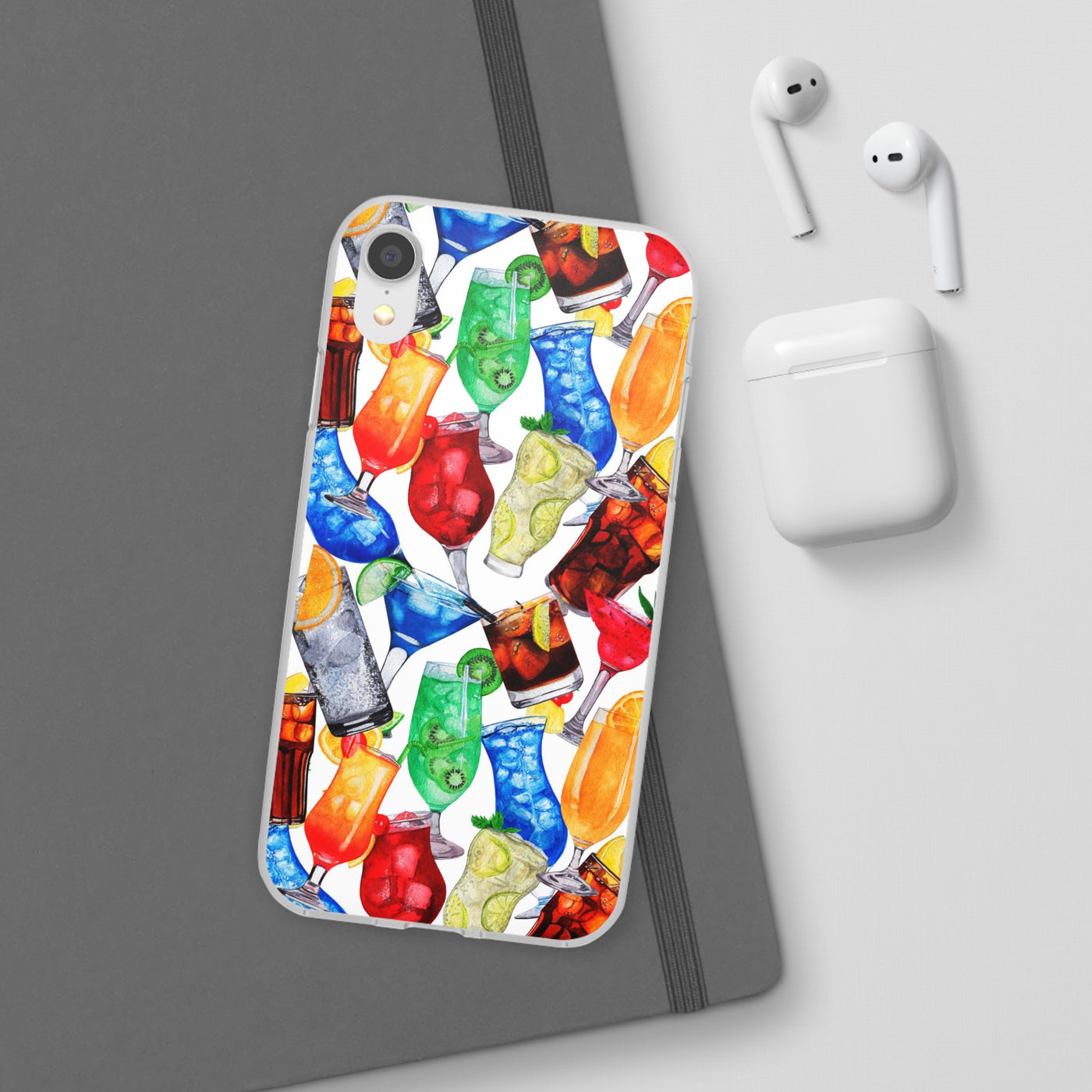 Cute Flexi Phone Cases, For Iphones and Samsung Galaxy Phones, Tropical Summer Fruit Cocktails, Galaxy S23 Phone Case, Samsung S22 Case, Samsung S21, Iphone 15, Iphone 14, Iphone 13