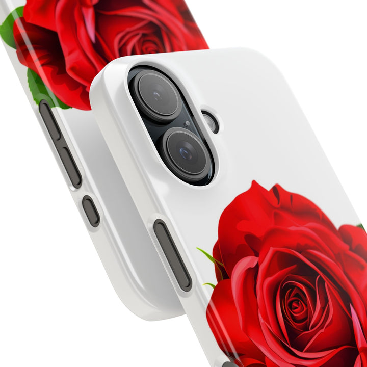 Slim Red Rose Flowers Gift for Her Cute Phone Cases for Iphone 16 Pro Max | iPhone 15 Case | iPhone 15 Pro Max Case, Iphone 14, Iphone 14 Pro Max, Iphone 13 12 11 8 7 - Studio40ParkLane