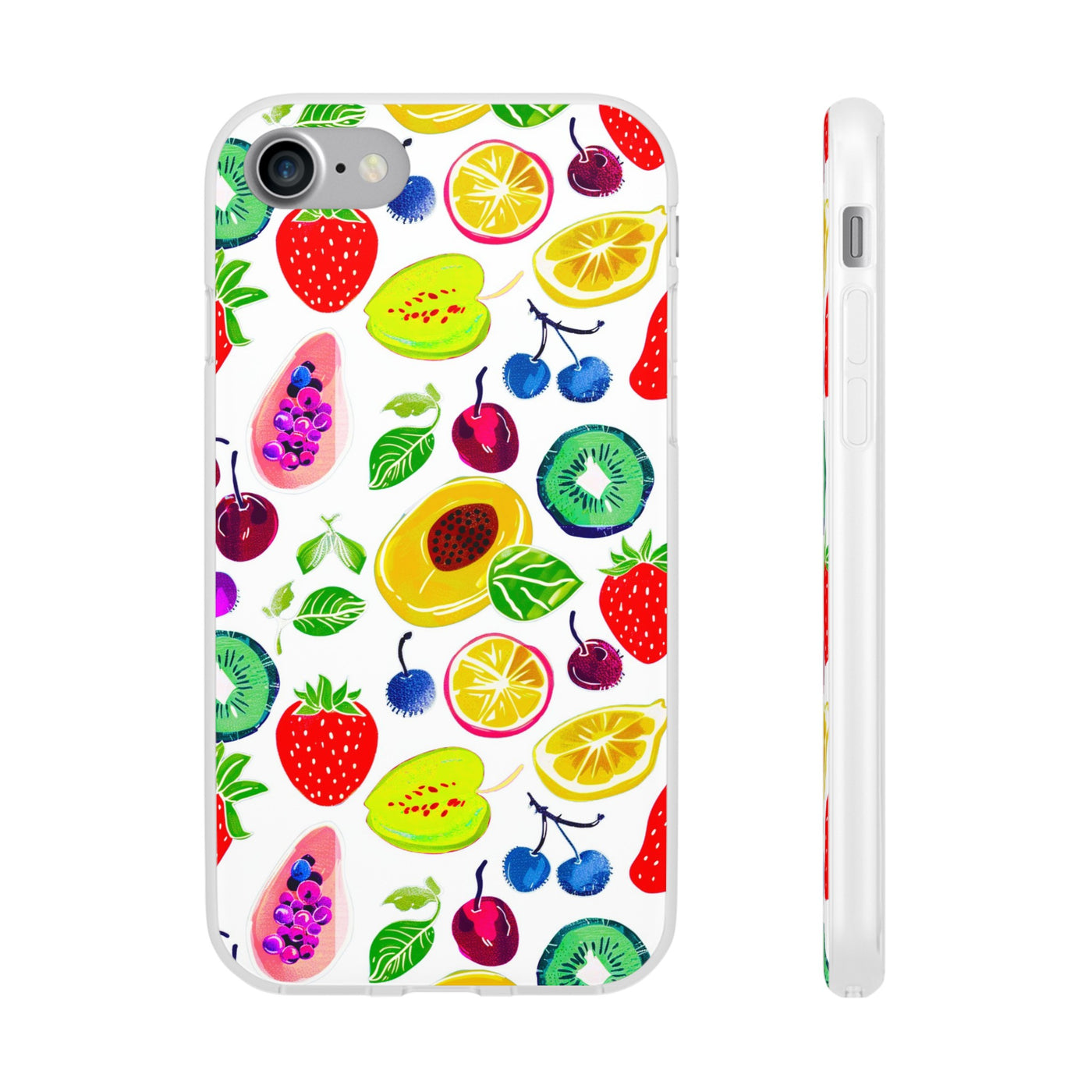 Cute Flexi Phone Cases, Summer Fruit Mix, Compatible with Samsung Galaxy S23, Samsung S22, Samsung S21, Samsung S20, Galaxy S20 Ultra