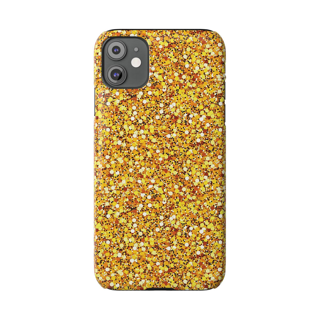Slim Muted Gold Play on Faux Glitter Effect Cute Phone Cases for Iphone 16 Pro Max | iPhone 15 Case | iPhone 15 Pro Max Case, Iphone 14, Iphone 14 Pro Max, Iphone 13 12 11 8 7 - Studio40ParkLane