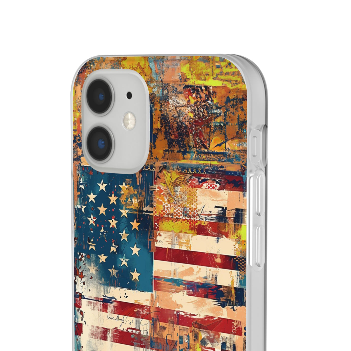 Cute Flexi Phone Cases, US Flag Abstract, Compatible with Samsung Galaxy S23, Samsung S22, Samsung S21, Samsung S20, Galaxy S20 Ultra