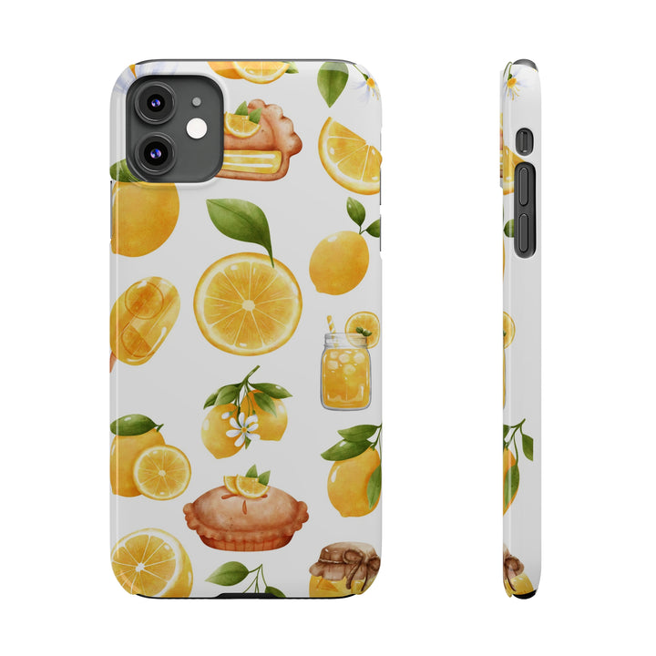 Slim Cute Phone Cases for Iphone - | iPhone 15 Case | iPhone 15 Pro Max Case, Iphone 14 Case, Iphone 14 Pro Max, Iphone 13, Summer Fruit Lemon - Studio40ParkLane