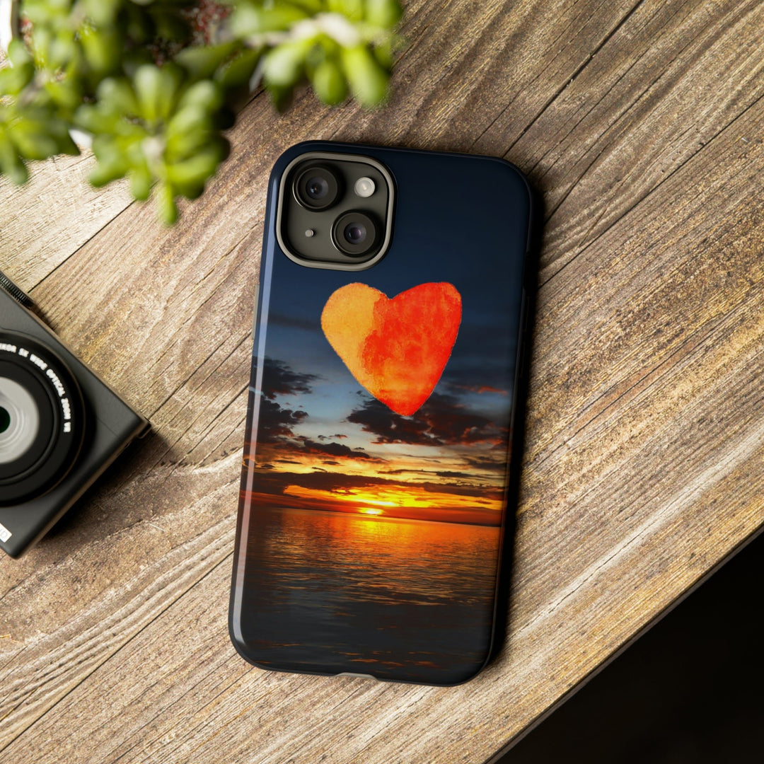 Cute IPhone Case | Rising Heart Love Sunset, iPhone 15 Case | iPhone 15 Pro Case, Iphone 14 Case, Iphone 14 Pro Max Case - Studio40ParkLane