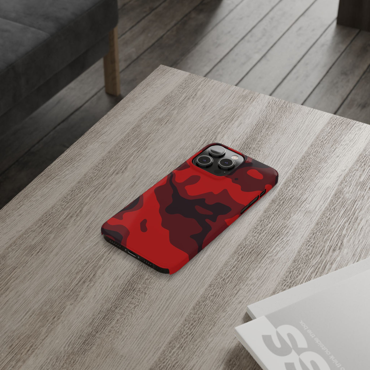 Slim Cute iPhone Cases - | iPhone 15 Case | iPhone 15 Pro Max Case, Iphone 14 Case, Iphone 14 Pro Max, Iphone 13, Red Camo Camouflage