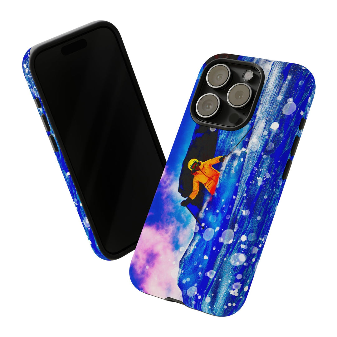 Cute IPhone Case | iPhone 15 Case | iPhone 15 Pro Max Case, Iphone 14 Case, Iphone 14 Pro Max Case IPhone Case for Art Lovers, Skier Mountain - Studio40ParkLane
