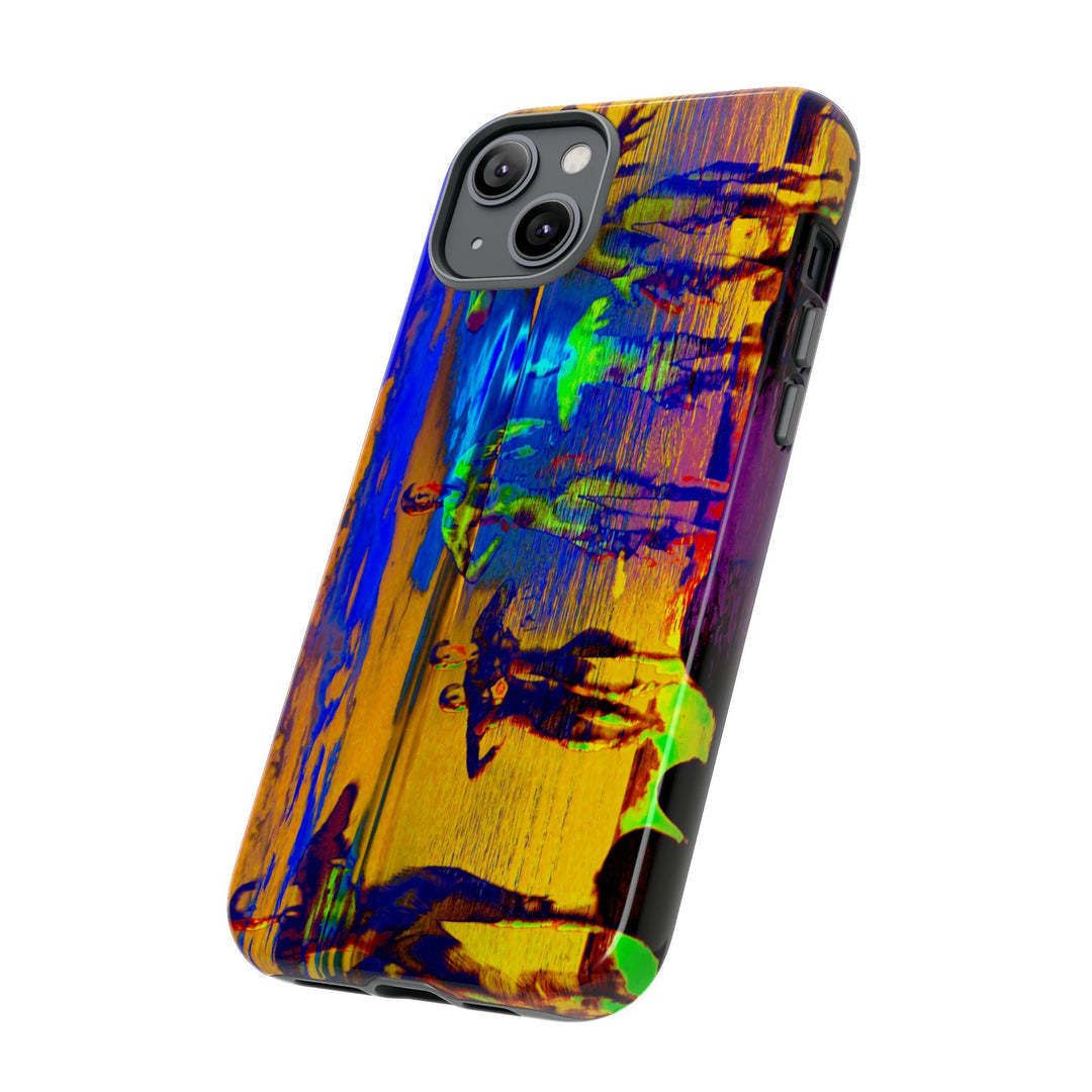Cute IPhone Case | iPhone 15 Case | iPhone 15 Pro Max Case, Iphone 14 Case, Iphone 14 Pro Max Case IPhone Case for Art Lovers, Sunset Dance Blue Yellow - Studio40ParkLane